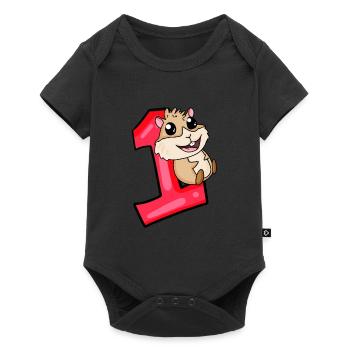 1 an - Inscription à l’école - Cochon d’Inde domestique - Body à manches courtes Premium Bébé - noir - Devant