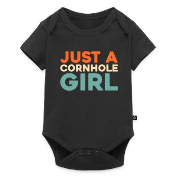 Cornhole Blind Hole Game Just A Cornhole Girl - Body à manches courtes Premium Bébé - noir - Devant