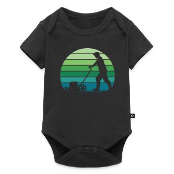Rasenmäher Mähen - Baby Premium Kurzarmbody - Schwarz - Vorne