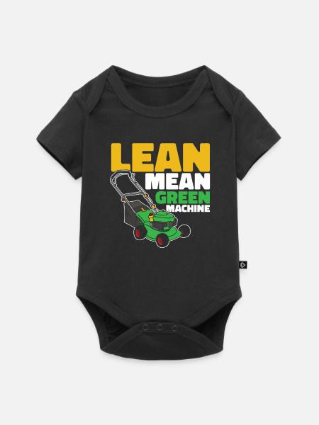 Rasenmäher Mähen - Baby Premium Kurzarmbody - Schwarz