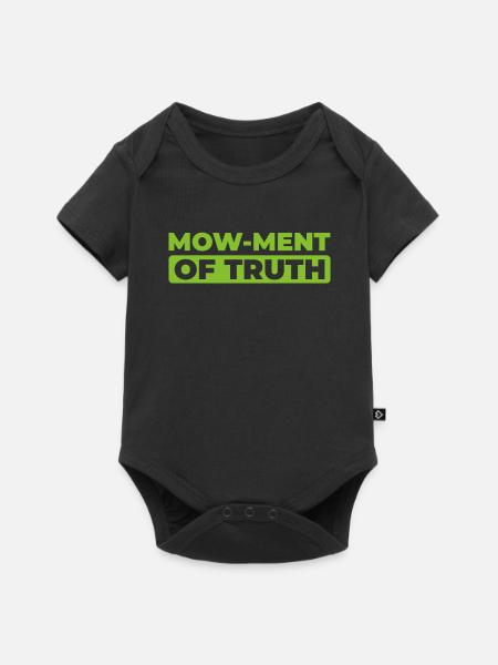 Rasenmäher Mähen - Baby Premium Kurzarmbody - Schwarz