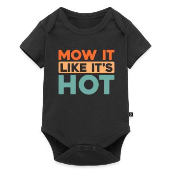 Lawn mower mowing - Baby Premium short-sleeve bodysuit - black - Front