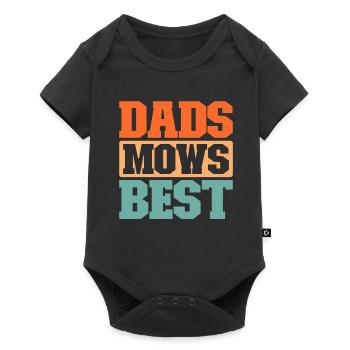 Lawn mower mowing - Baby Premium short-sleeve bodysuit - black - Front