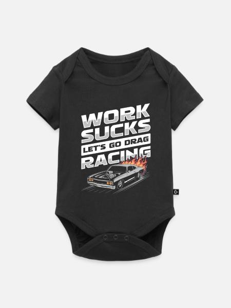 Dragster Drag Race - Baby Premium Kurzarmbody - Schwarz
