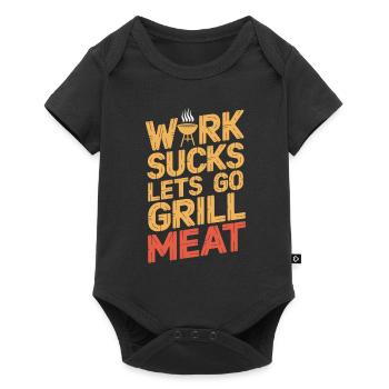 Bbq Grillen - Baby Premium Kurzarmbody - Schwarz - Vorne