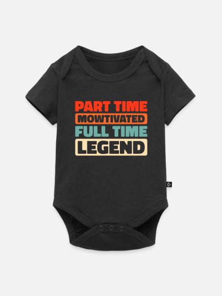 Rasenmäher Mähen - Baby Premium Kurzarmbody - Schwarz