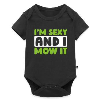 Rasenmäher Mähen - Baby Premium Kurzarmbody - Schwarz - Vorne