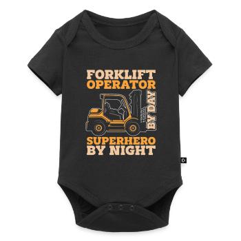 Gabelstapler Staplerfahrer - Baby Premium Kurzarmbody - Schwarz - Vorne