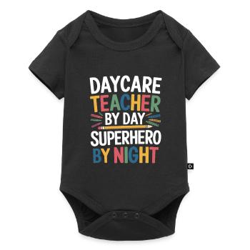 Erzieherin Kindergärtnerin Tagesmutter - Baby Premium Kurzarmbody - Schwarz - Vorne