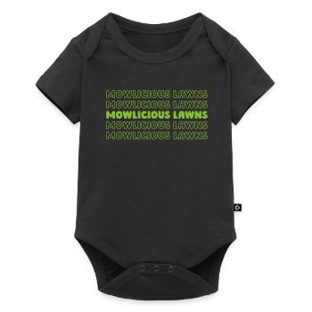 Lawn mower mowing - Baby Premium short-sleeve bodysuit - black - Front