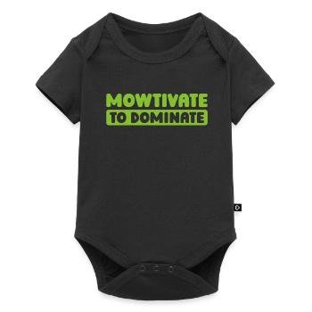 Lawn mower mowing - Baby Premium short-sleeve bodysuit - black - Front