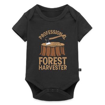 Wood chippers, forestry workers, lumberjacks - Baby Premium short-sleeve bodysuit - black - Front