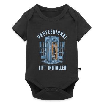 Elevator Installer - Baby Premium short-sleeve bodysuit - black - Front
