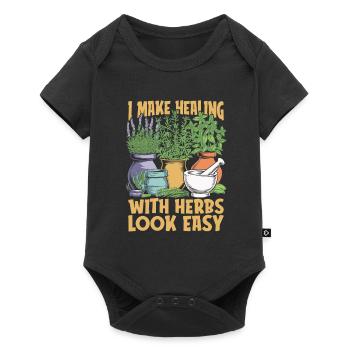 Homeopath - Baby Premium short-sleeve bodysuit - black - Front