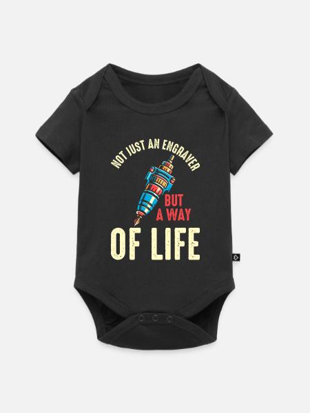 Graveur - Baby Premium Kurzarmbody - Schwarz