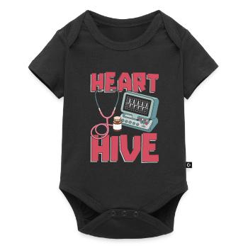 Équipe de cardiologues - Body à manches courtes Premium Bébé - noir - Devant