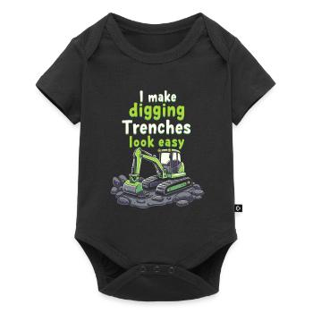 Excavator Operator - Baby Premium short-sleeve bodysuit - black - Front