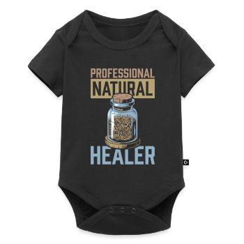 Homeopath - Baby Premium short-sleeve bodysuit - black - Front