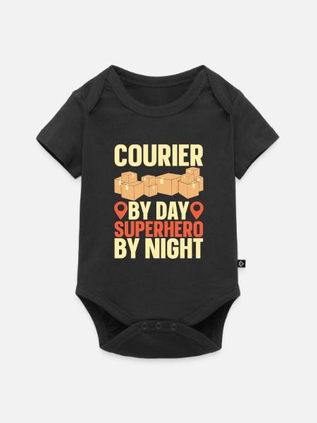 Kurier - Baby Premium Kurzarmbody - Schwarz