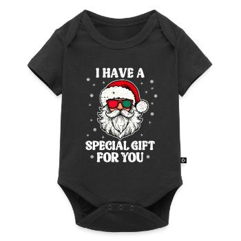 Ich habe ein besonderes Geschenk für dich, Weihnachtsmann - Baby Premium Kurzarmbody - Schwarz - Vorne
