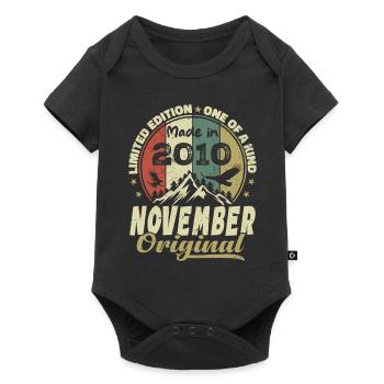 Novembre 2010, Cadeau D'anniversaire Novembre 2010 - Body à manches courtes Premium Bébé - noir - Devant