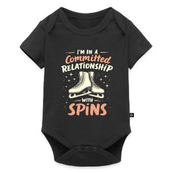 Figure skating figure skater - Baby Premium short-sleeve bodysuit - black - Front