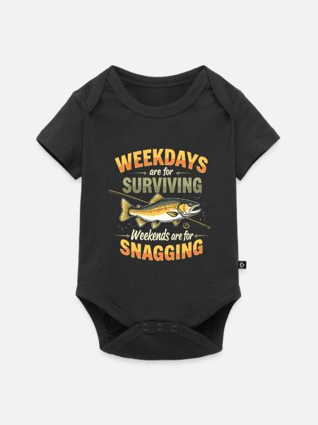 Forellen Angler - Baby Premium Kurzarmbody - Schwarz