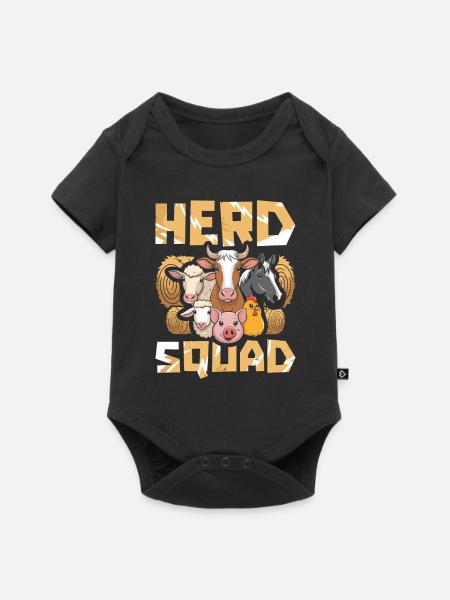 Viehzüchter Kader - Baby Premium Kurzarmbody - Schwarz