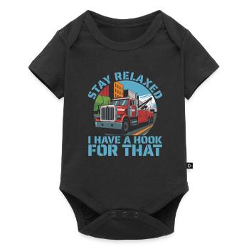 Towing Service Tow Truck - Baby Premium short-sleeve bodysuit - black - Front