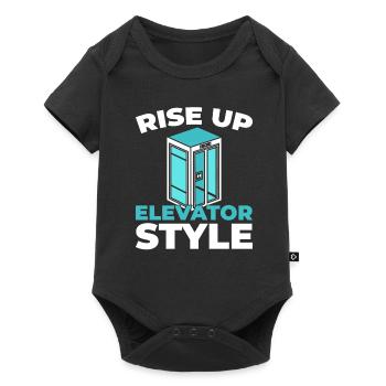 Elevator Elevator - Baby Premium short-sleeve bodysuit - black - Front