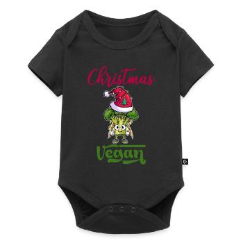 Christmas Weihnachten Vegan - Baby Premium short-sleeve bodysuit - black - Front