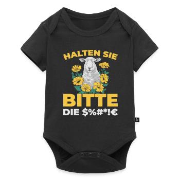 Moutons, taisez-vous, s’il vous plaît - Body à manches courtes Premium Bébé - noir - Devant