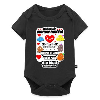 Les noctambules – le café sauve le monde - Body à manches courtes Premium Bébé - noir - Devant