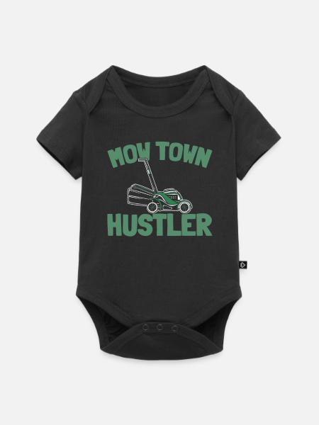 Rasenmäher Mähen - Baby Premium Kurzarmbody - Schwarz