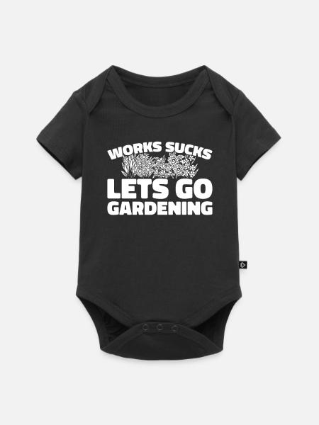 Hobbygärtner Garten - Baby Premium Kurzarmbody - Schwarz