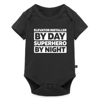 Elevator Installer - Baby Premium short-sleeve bodysuit - black - Front