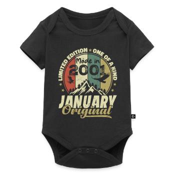 Birthday January 2001 - Original January 2001 - Baby Premium short-sleeve bodysuit - black - Front