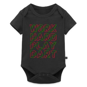 Work Hard Play Darts Darts - Baby Premium short-sleeve bodysuit - black - Front