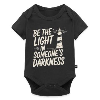 Lighthouse Motivational Saying - Positive Thinking - Baby Premium short-sleeve bodysuit - black - Front