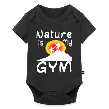 Salle de sport Fitness Sports de plein air Nature Randonnée - Body à manches courtes Premium Bébé - noir - Devant
