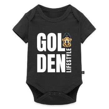 Golden Lifestyle | Cool Golden Retriever Motif - Baby Premium short-sleeve bodysuit - black - Front