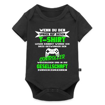 Gamer Shirt Gift Gamer Saying Outfit Cool - Baby Premium short-sleeve bodysuit - black - Front
