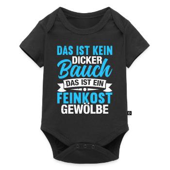 Feinkostgewölbe Shirt – Foodies Statement - Baby Premium Kurzarmbody - Schwarz - Vorne