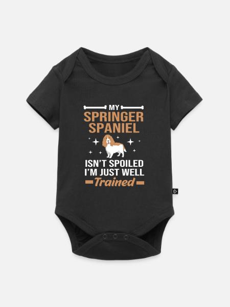 Springer Spaniel - Baby Premium Kurzarmbody - Schwarz