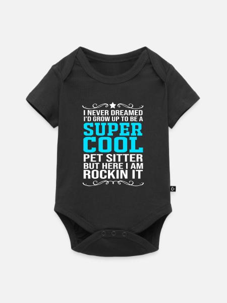 Haustier Sitter Haustiere Babysitter - Baby Premium Kurzarmbody - Schwarz