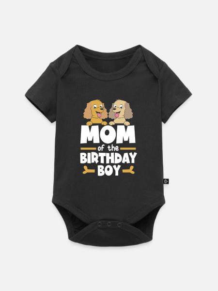 Cocker Spaniel Mama Hundemama - Baby Premium Kurzarmbody - Schwarz