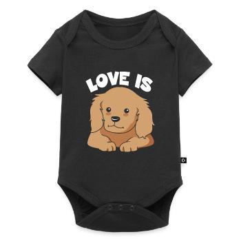 Cocker Spaniel Maman Chien Maman - Body à manches courtes Premium Bébé - noir - Devant