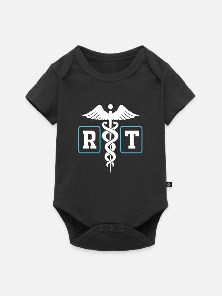 Atmung Atmen Sauerstoff - Baby Premium Kurzarmbody - Schwarz