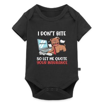Actifs d’agent d’assurance - Body à manches courtes Premium Bébé - noir - Devant