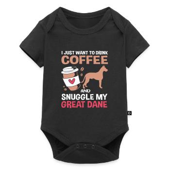Great Dane - Baby Premium short-sleeve bodysuit - black - Front
